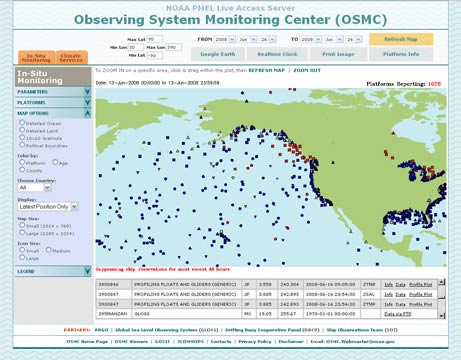 NOAA PMEL Observing System Monitoring Center